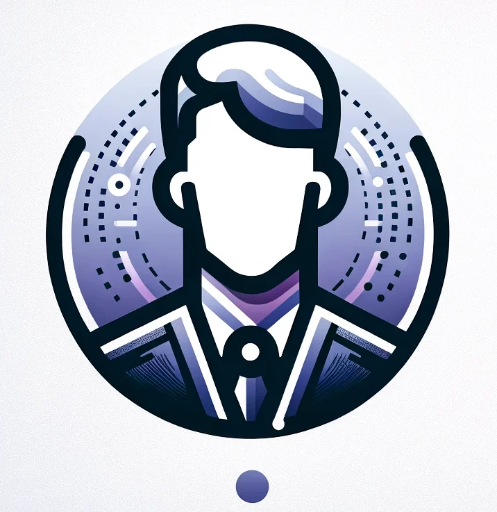 DALL·E 2024-03-24 13.10.22 - Design two minimalist placeholder icons for an AI-themed professional website, one male and one female. These icons should embody a sense of modern si